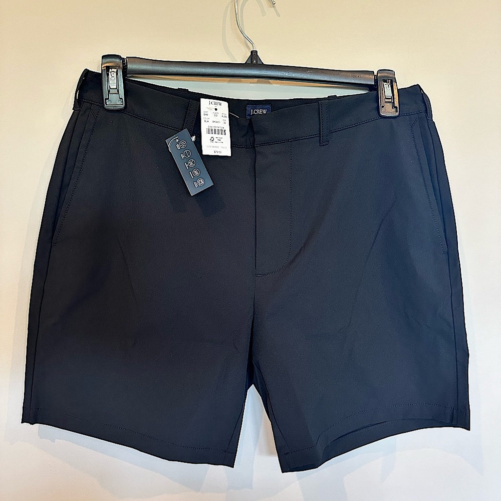 NWT J crew BLACK 7” STRETCH CHINO TECH SHORT size 33